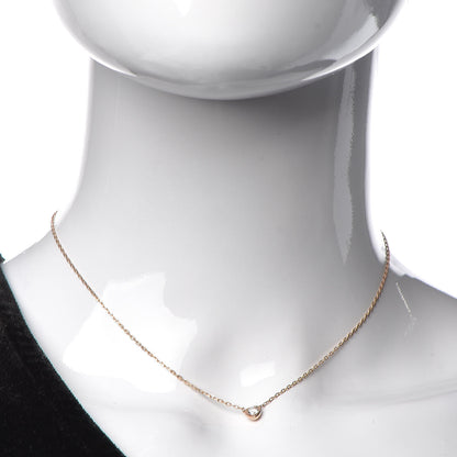 Cartier 18K Pink Gold Diamond D'Amour Heart Pendant Necklace 2 of 6