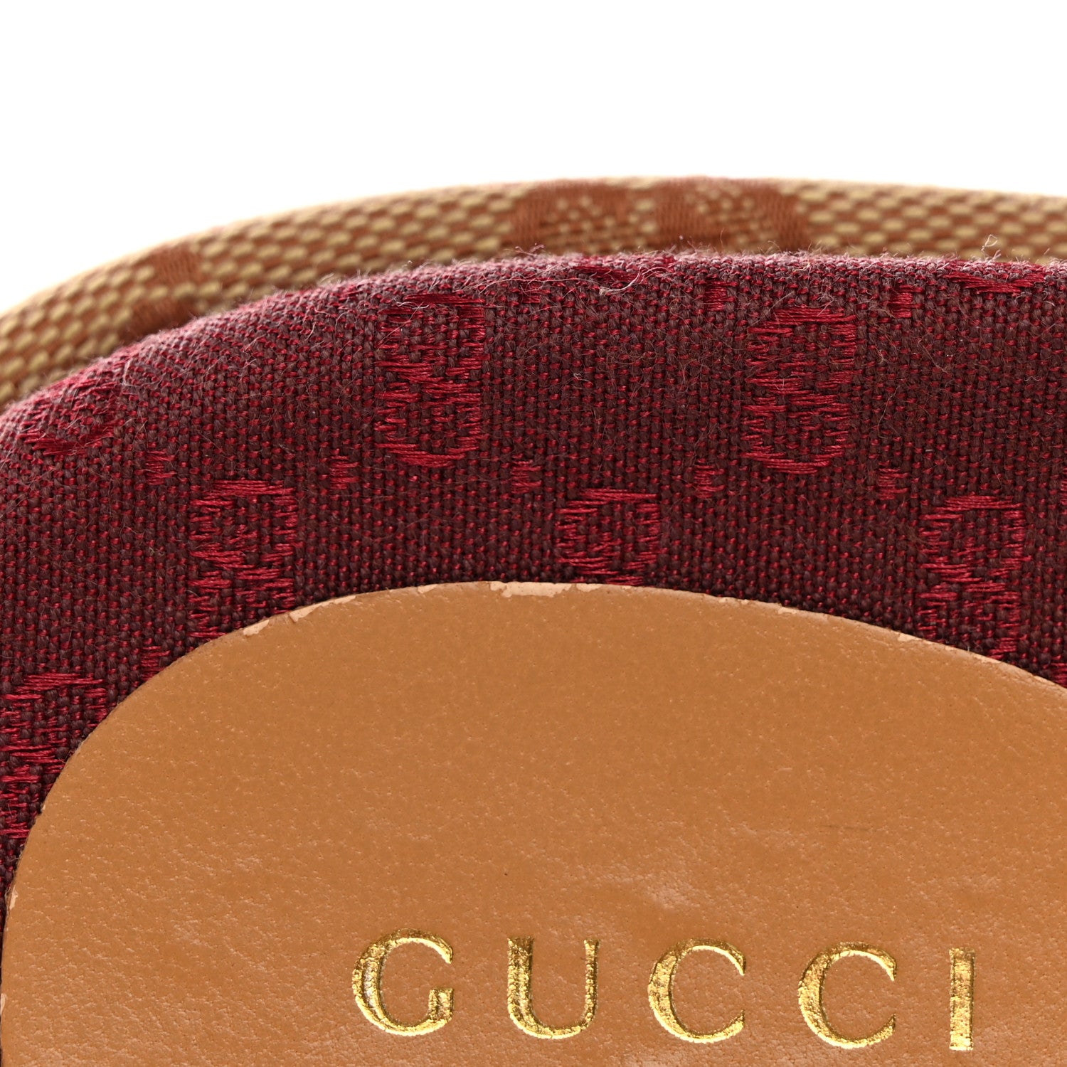 Gucci Canvas GG Monogram Angelina Platform Slide Sandals 38.5 Beige Ruggine 13 of 14