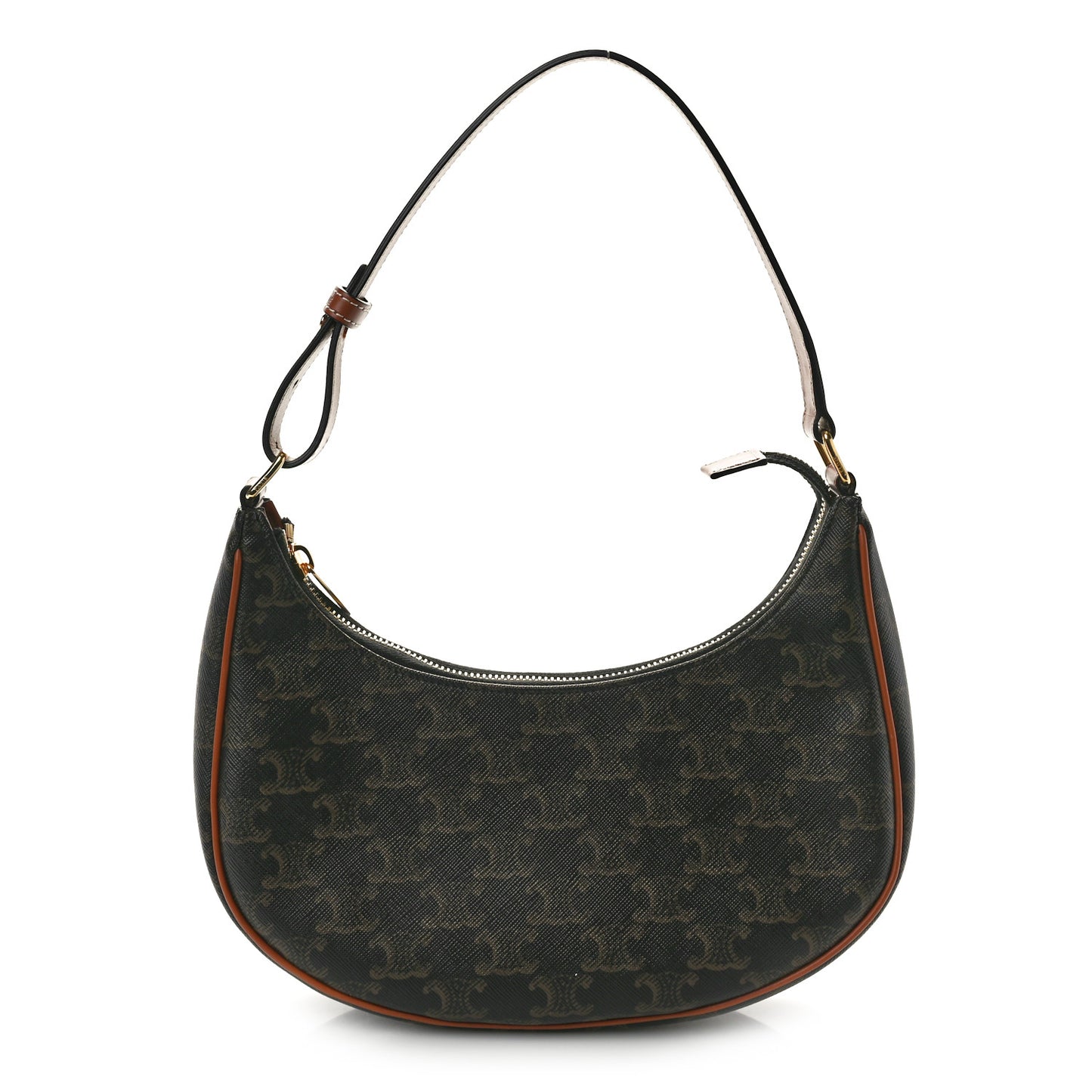 Triomphe Canvas Calfskin Ava Shoulder Bag Tan