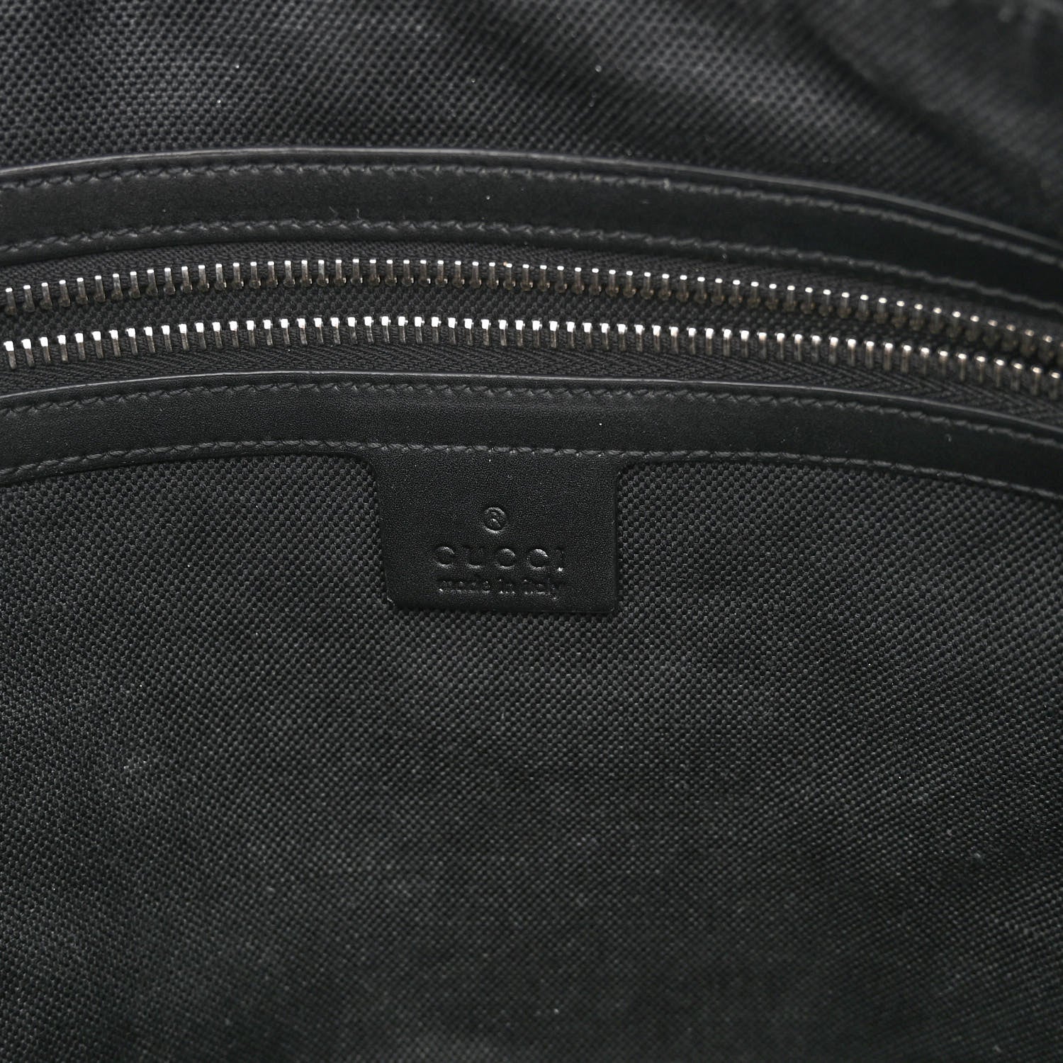 Gucci Soft GG Supreme Monogram Appia Calfskin Web East West Messenger Bag Black Grey 6 of 9
