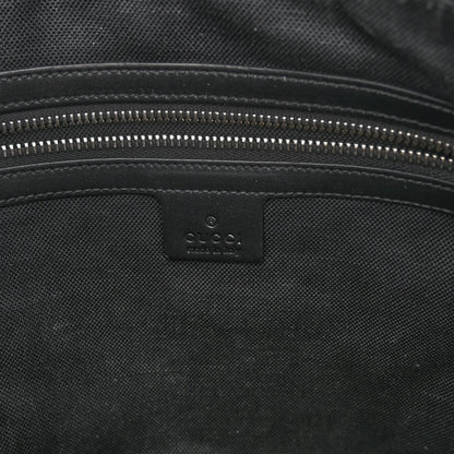 Gucci Soft GG Supreme Monogram Appia Calfskin Web East West Messenger Bag Black Grey 6 of 9
