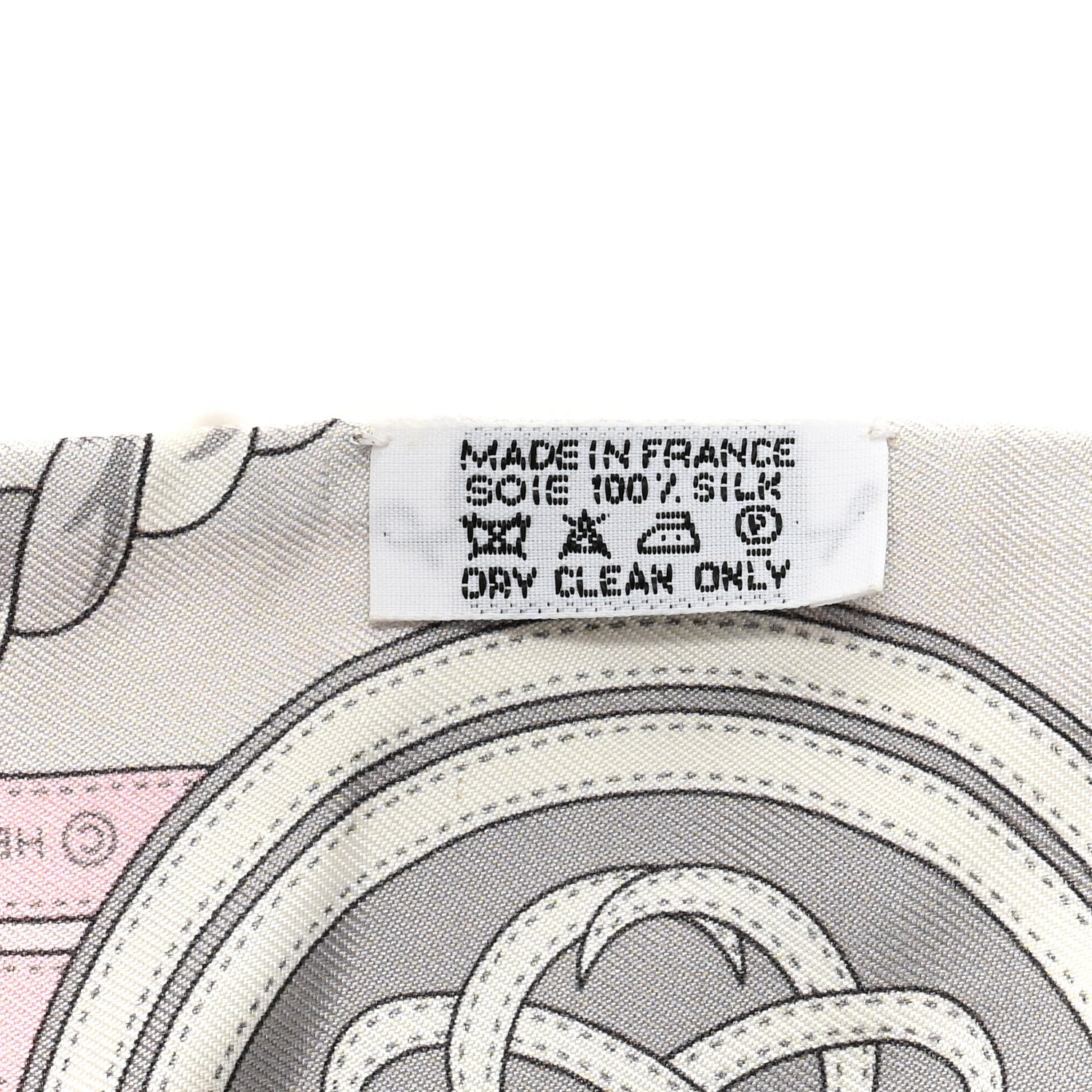 Hermes Silk Grande Tenue Twilly Scarf Rose Pale Gris Perle Blanc 3 of 4