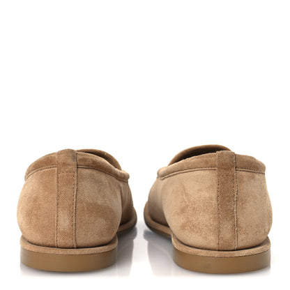 Chanel Suede Calfskin CC Loafers 37 Dark Beige 6 of 12