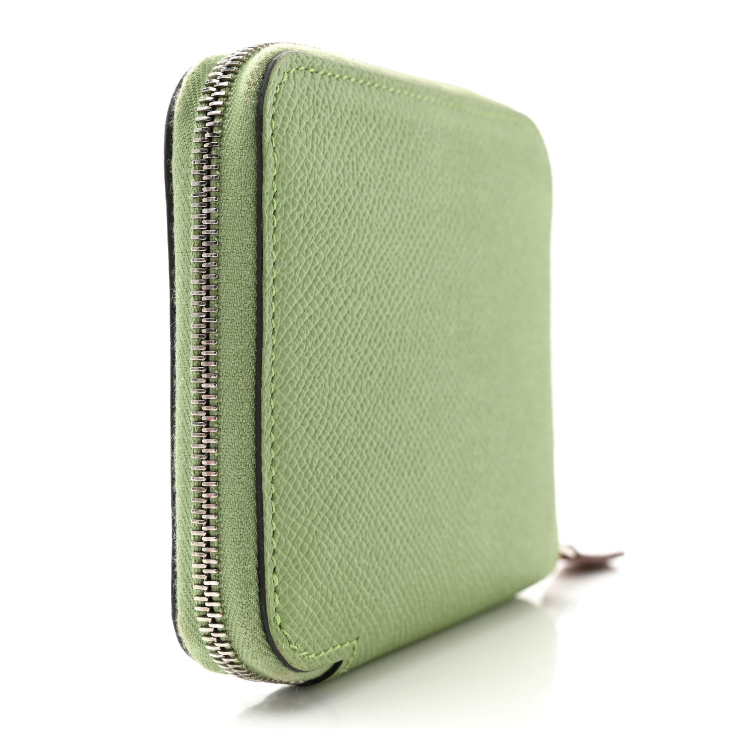 Epsom Silk'In Compact Wallet Vert Criquet