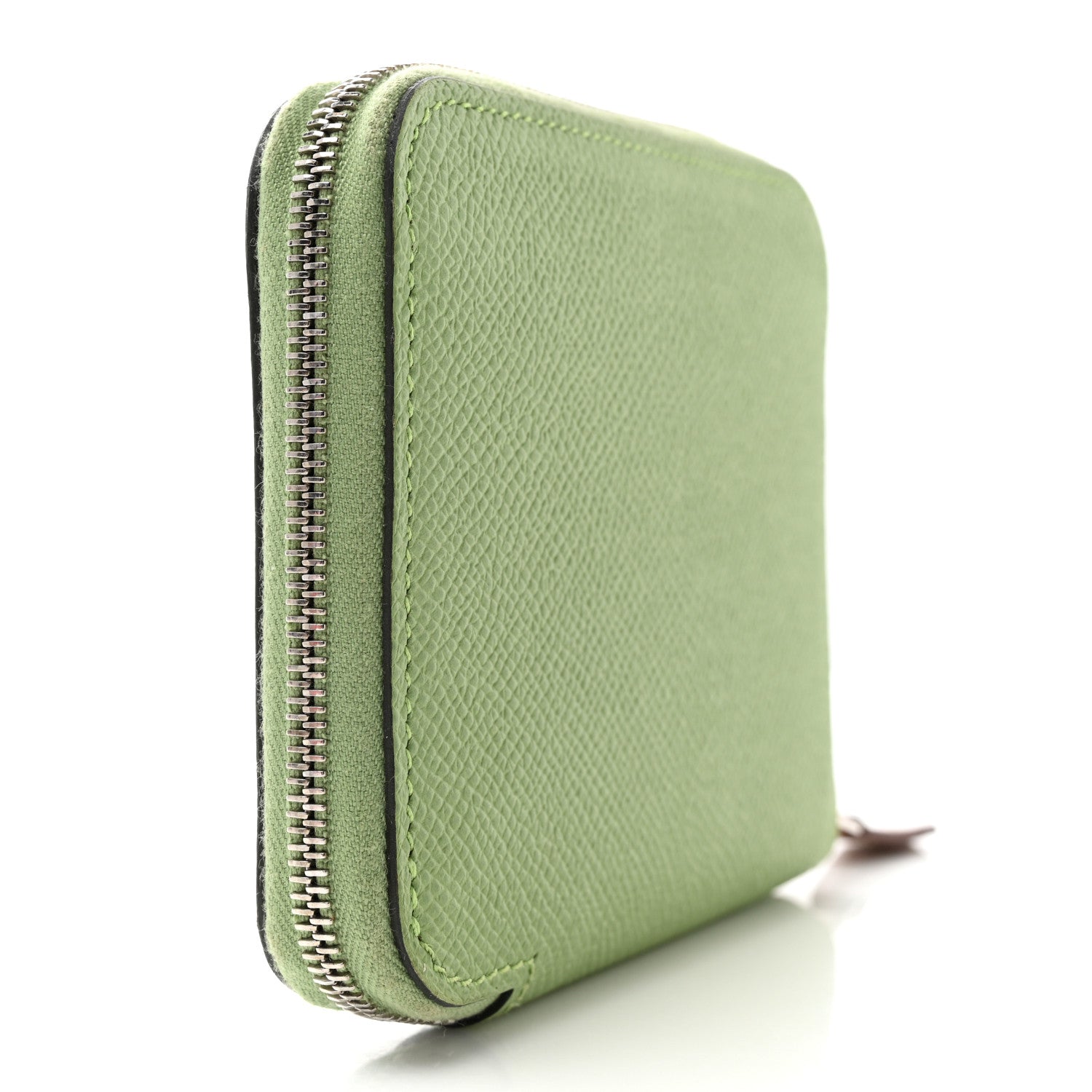 Hermes Epsom Silk'In Compact Wallet Vert Criquet 3 of 7
