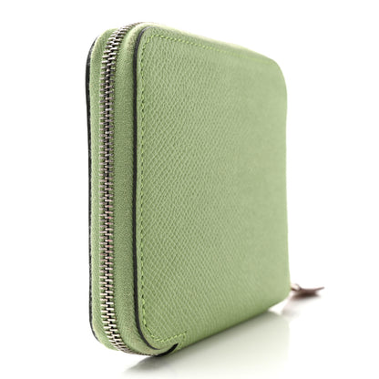 Hermes Epsom Silk'In Compact Wallet Vert Criquet 3 of 7