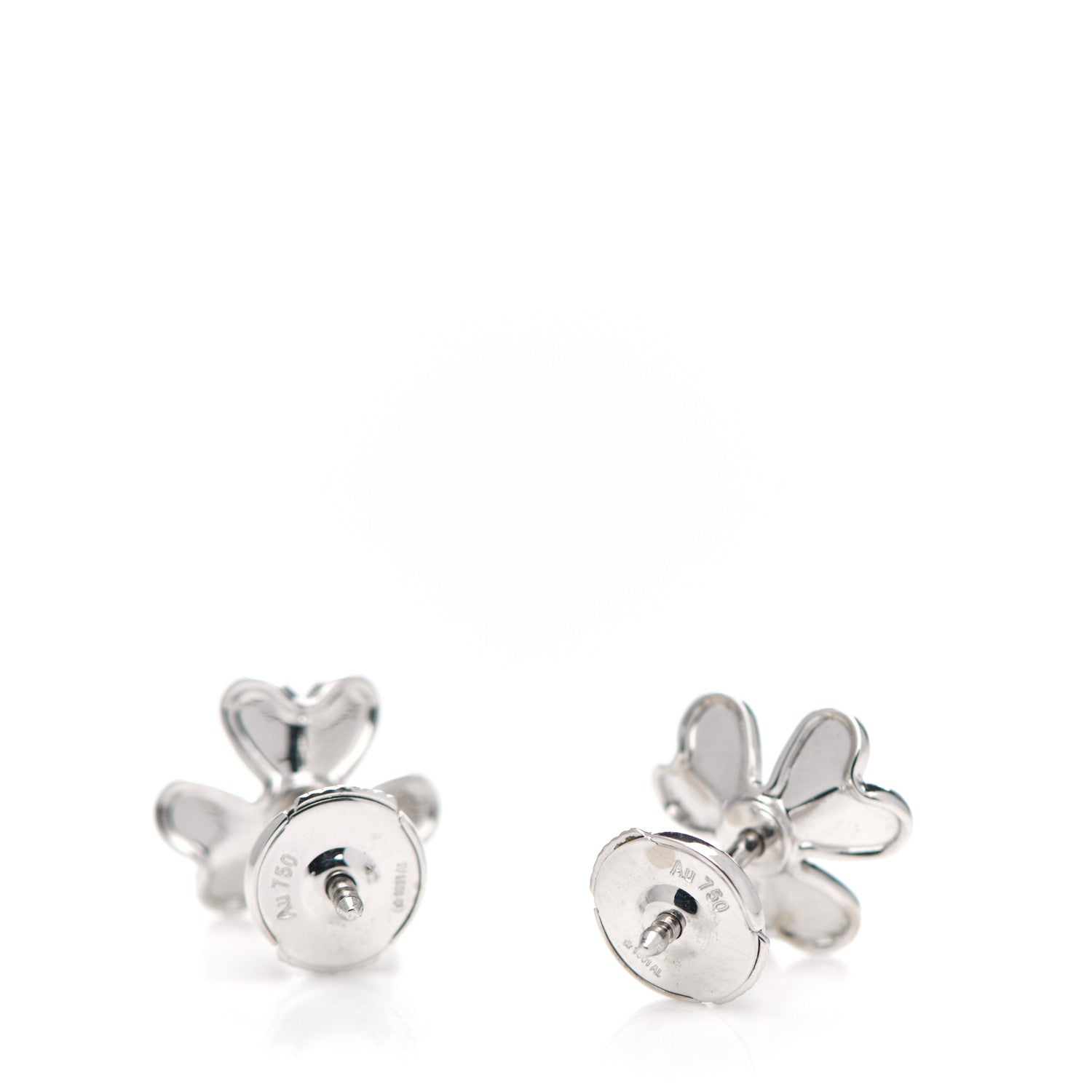 Van Cleef & Arpels 18K White Gold Diamond Mini Frivole Earrings 3 of 6