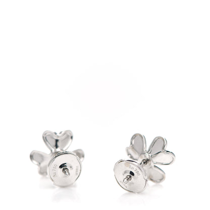Van Cleef & Arpels 18K White Gold Diamond Mini Frivole Earrings 3 of 6