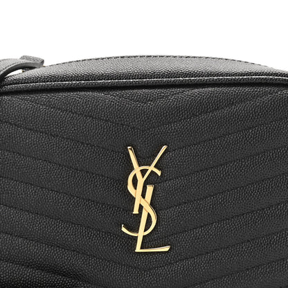 Saint Laurent Grain De Poudre Matelasse Monogram Mini Lou Camera Bag Black 8 of 10