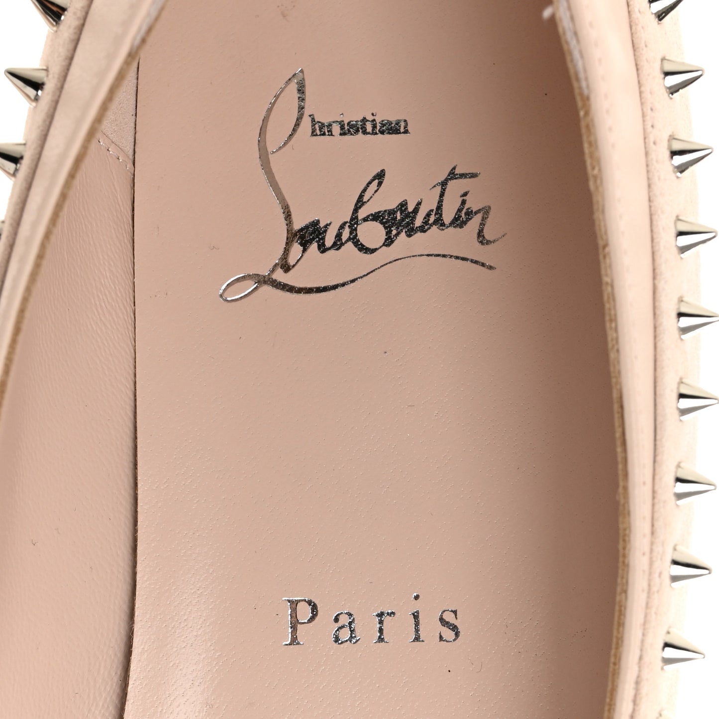 Nappa Suede Spikes Duvettina Ballerina Flats 40 Leche