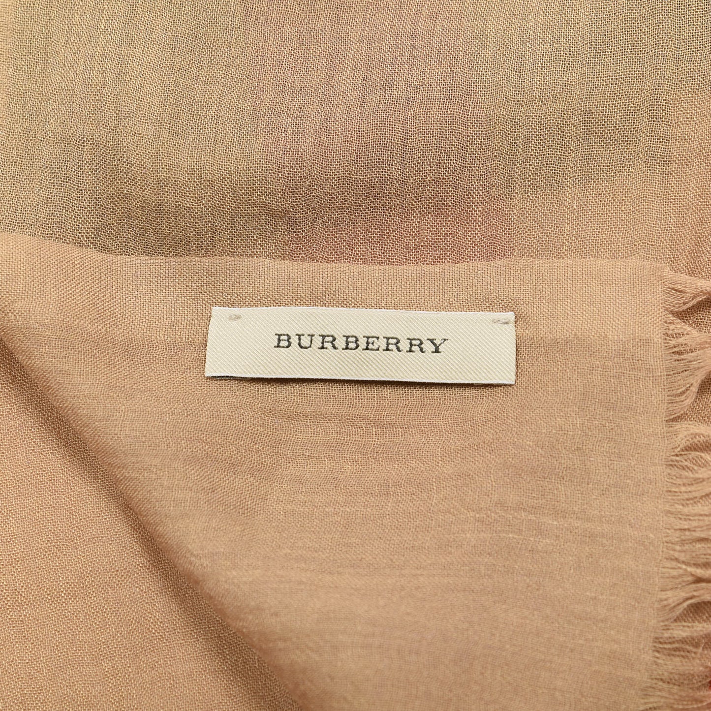 Modal Silk Cashmere Sheer Mega Check Scarf Camel