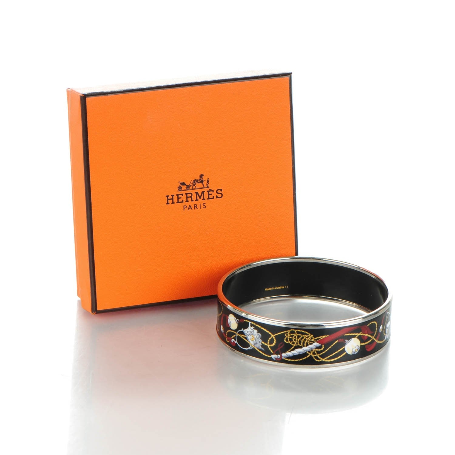 Hermes Enamel Printed Wide Bracelet 70 5 of 5