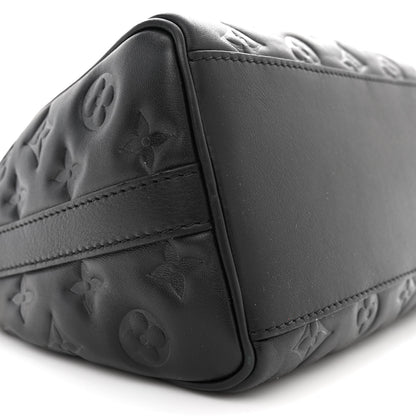 Louis Vuitton Lambskin Embossed Monogram Speedy 22 Bandouliere Black 8 of 9