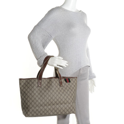 Gucci GG Plus Monogram Medium Signature Web Loop Tote Light Brown 2 of 7