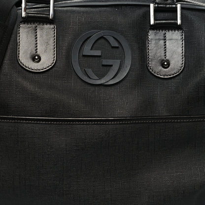 Gucci Coated Canvas Interlocking G Duffle Bag Black 7 of 11