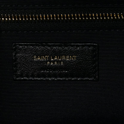 Saint Laurent Grain De Poudre Textured Mixed Matelasse Large Triquilt Monogram Satchel Black 7 of 13