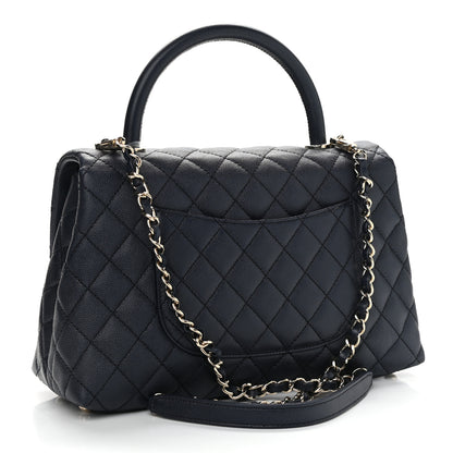 Chanel Caviar Quilted Small Coco Handle Flap Navy 3 of 11