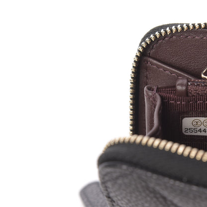 Chanel Caviar Quilted Small Zip Around Wallet Black 8 of 11