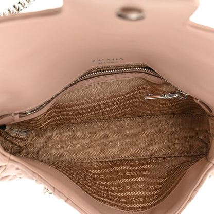 Prada Nappa Gaufre Small Chain Flap Shoulder Bag Cipria 5 of 9