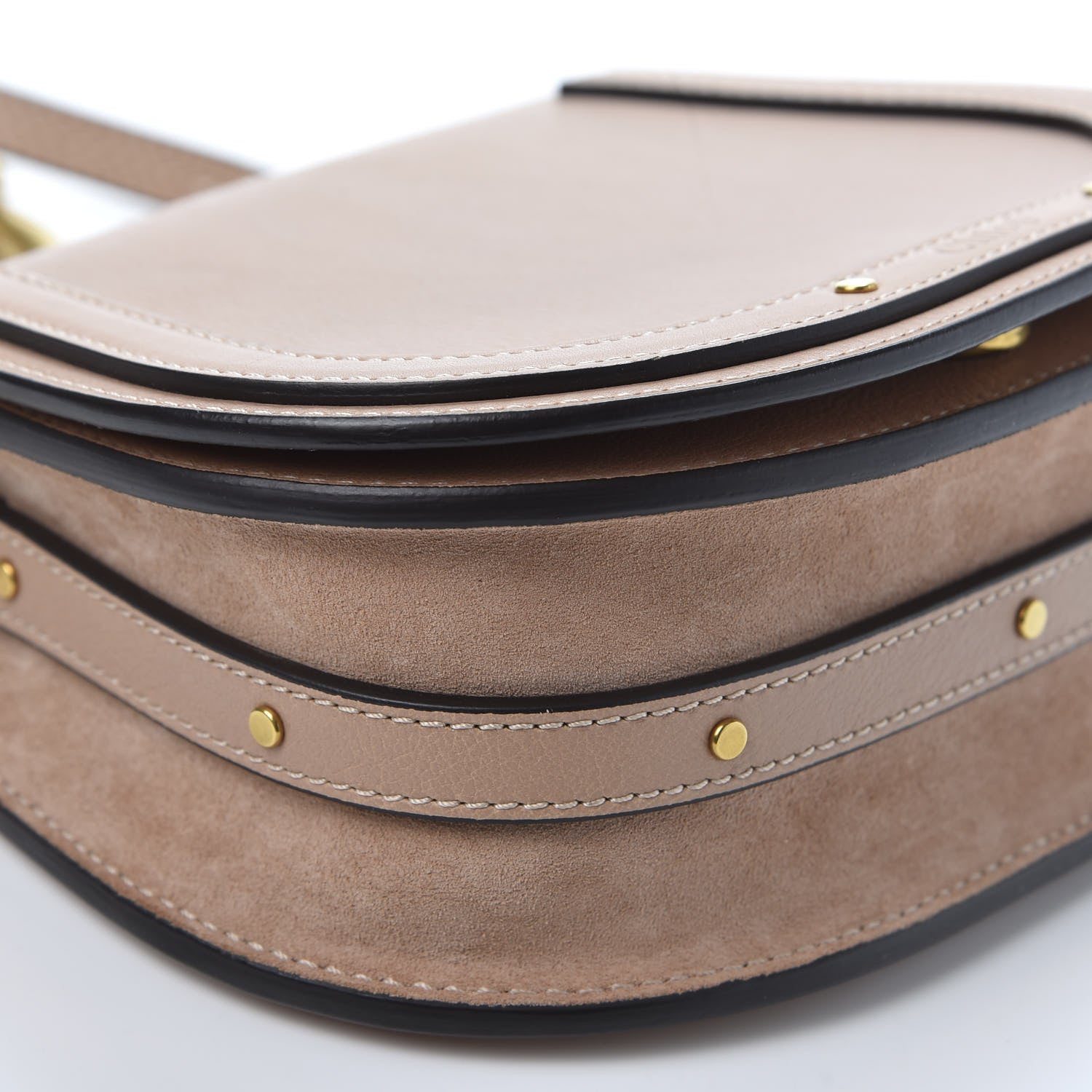 Chloe Calfskin Suede Small Nile Bracelet Bag Biscotti Beige 5 of 9