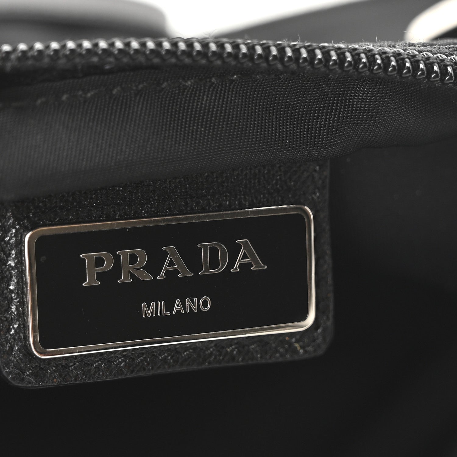 Prada Tessuto Nylon Saffiano Flat Messenger Bag Black 6 of 10