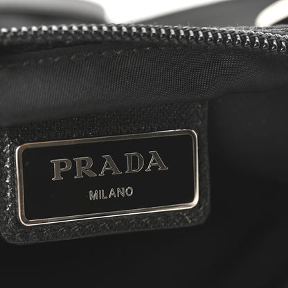 Prada Tessuto Nylon Saffiano Flat Messenger Bag Black 6 of 10