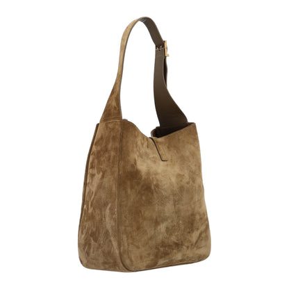 Saint Laurent Suede Large Le 5 A 7 Soft Hobo New Barley 3 of 10