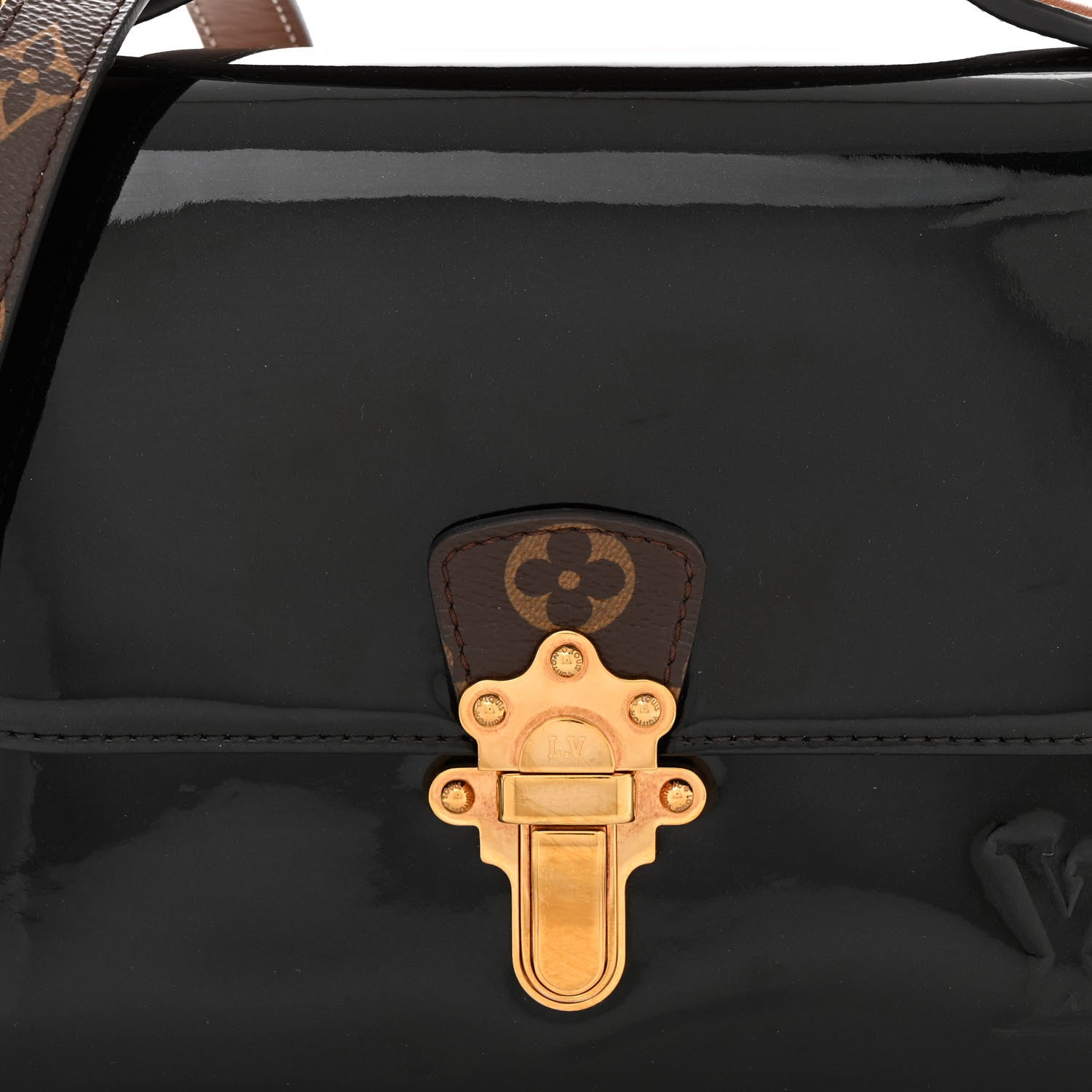 Louis Vuitton Patent Calfskin Monogram Cherrywood BB Black 7 of 12