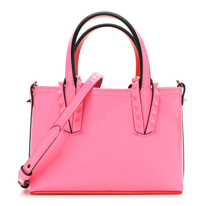 Christian Louboutin Patent Calfskin Spikes Mini East West Cabata Tote Poupidou 1 of 10