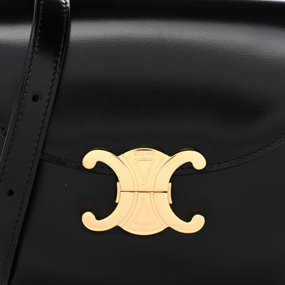 Celine Shiny Calfskin Besace Clea Triomphe Black 7 of 9