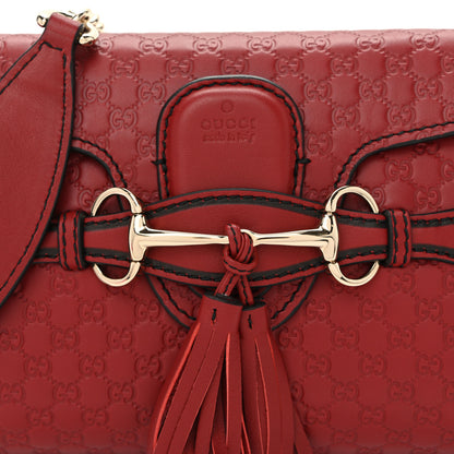 Gucci Soft Microguccissima Mini Emily Chain Shoulder Bag Rosso 8 of 10