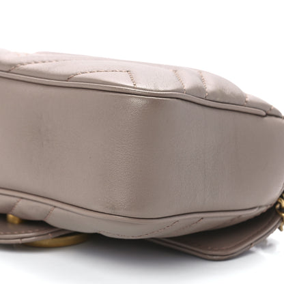Gucci Calfskin Matelasse Super Mini GG Marmont Shoulder Bag Porcelain Rose 11 of 11