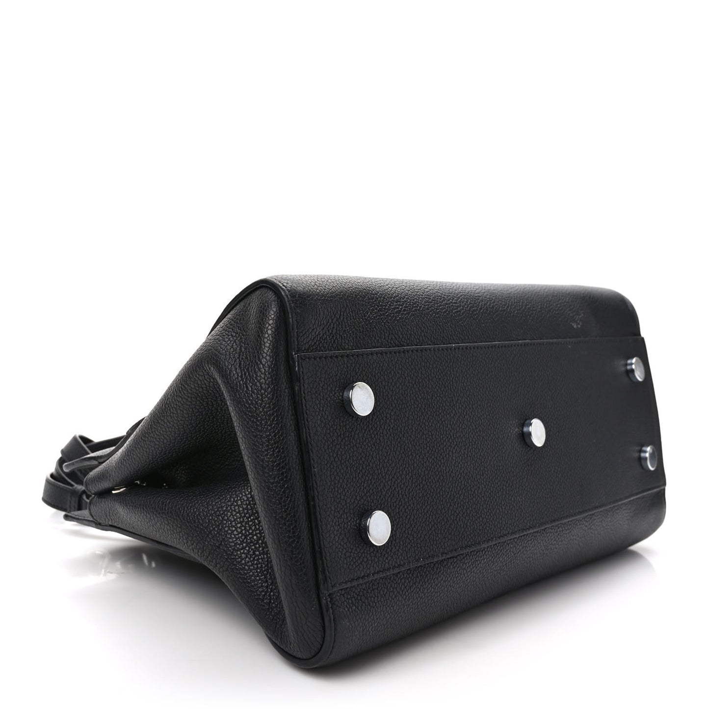 SAINT LAURENT Grained Calfskin Small Cabas Rive Gauche Black