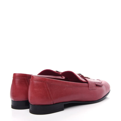 Hermes Goatskin Womens Royal Loafers 36 Rouge Tibétain 4 of 10