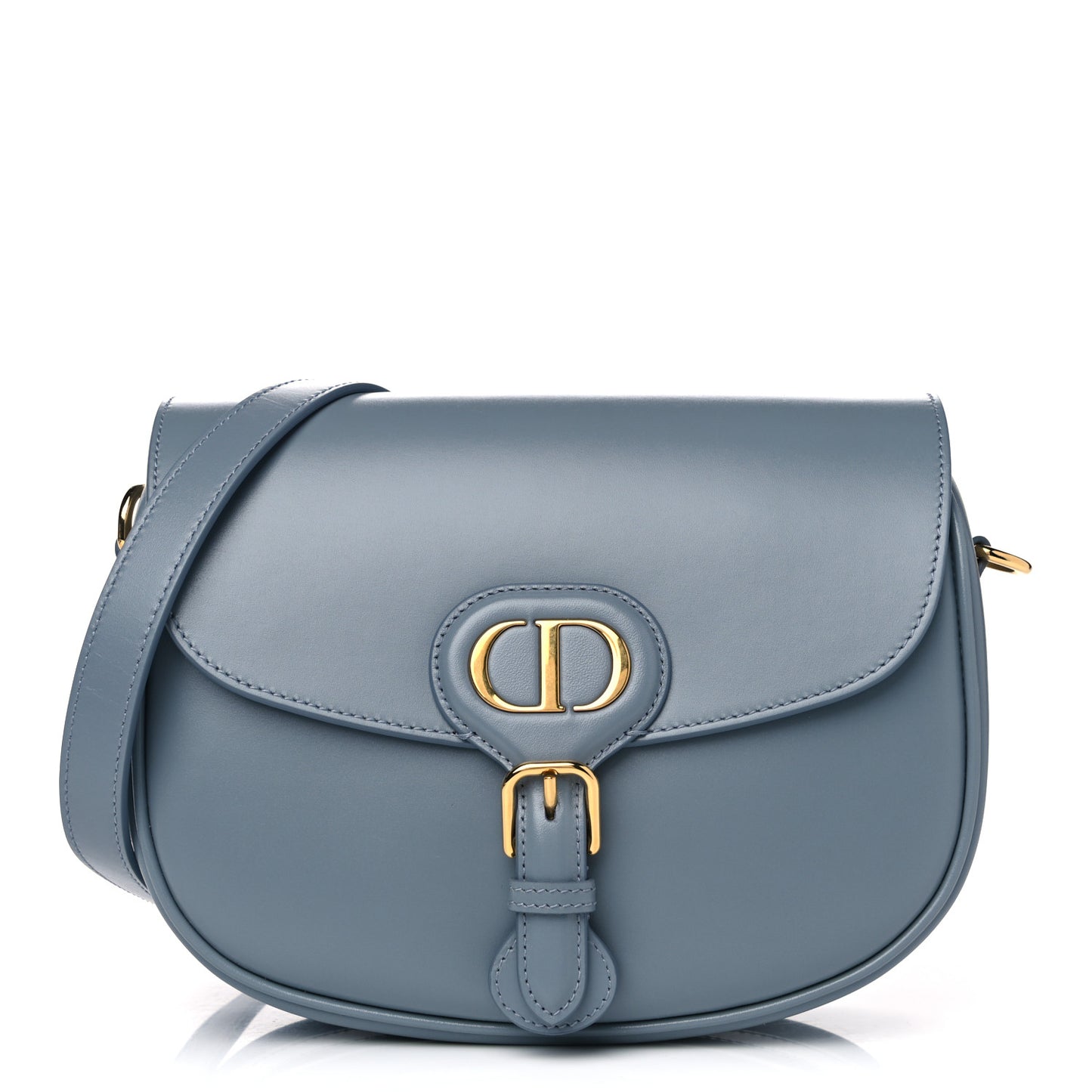 Box Calfskin Medium Bobby Flap Cloud Blue