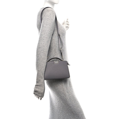 Fendi Cuoio Romano Vitello Cover Bi-Color Peekaboo I See U X Cross Satchel Acciaio Pisello 2 of 10