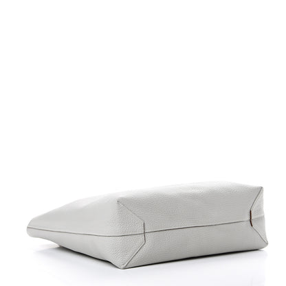 Hermes Taurillon Clemence Double Sens 36 Reversible Tote Gris Perle Orange 5 of 16