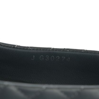 Chanel Lambskin Quilted Cap Toe CC Ballerina Flats 39.5 Charcoal Black 3 of 11
