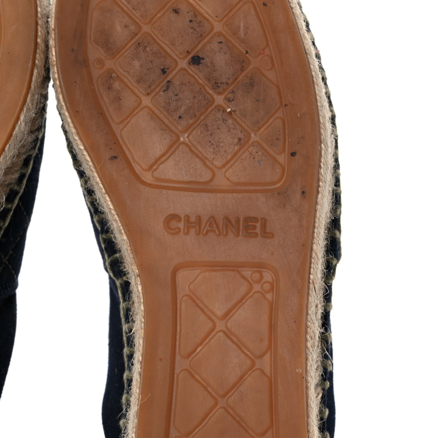 Chanel Fabric Biarritz CC Espadrilles 38 Blue Green 6 of 9