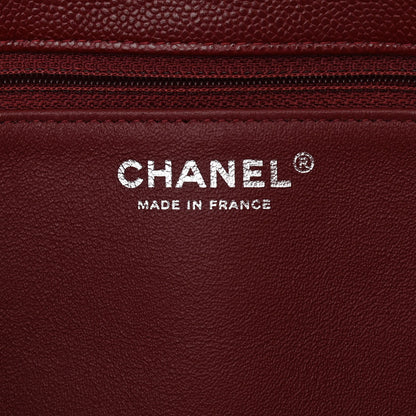 Chanel Caviar Quilted Flap Clutch Burgundy 6 of 11
