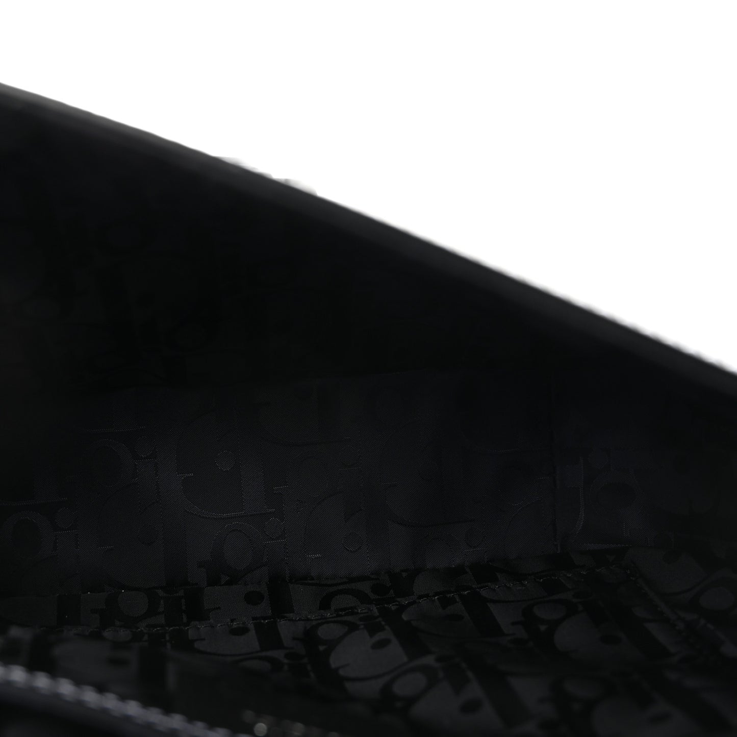 Grained Calfskin Medium Saddle Messenger Bag Black