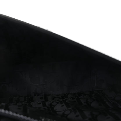 Christian Dior Grained Calfskin Medium Saddle Messenger Bag Black 5 of 11