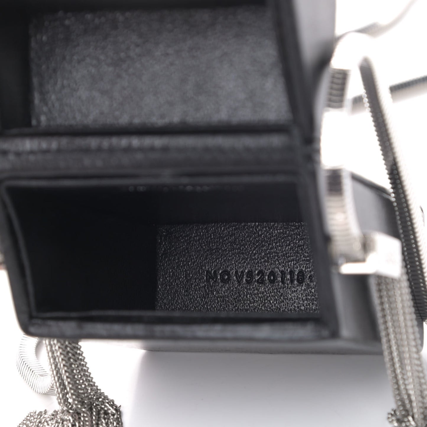 Lambskin Smoking Box Crossbody Black