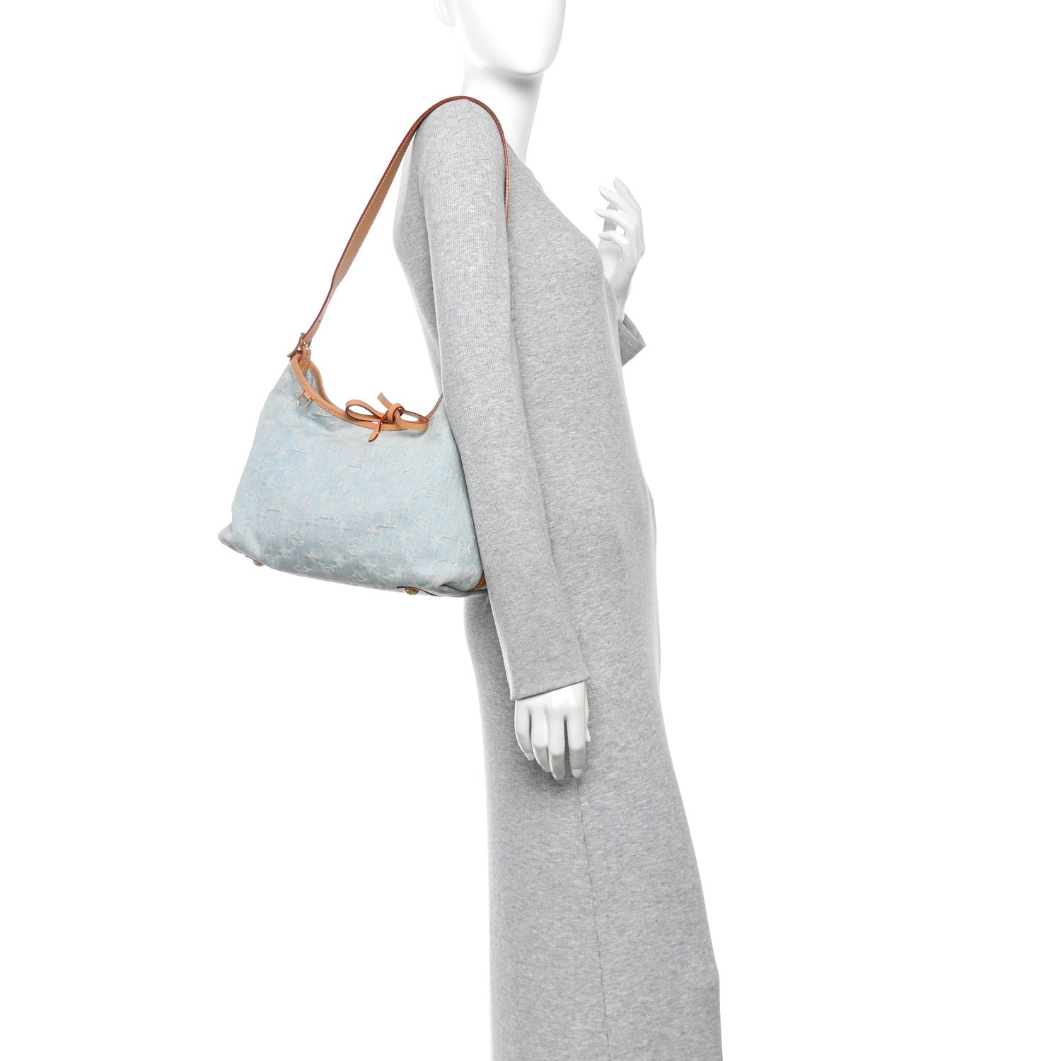 Louis Vuitton Monogram Denim CarryAll PM Sky Blue 2 of 12