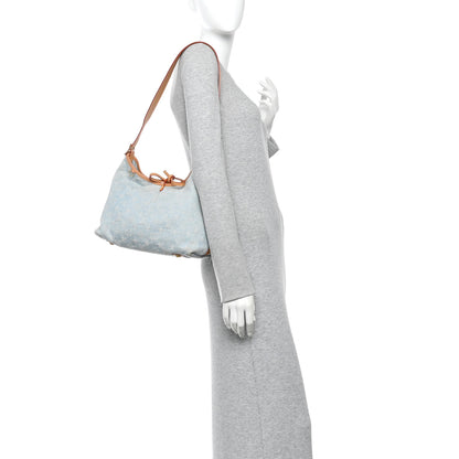 Louis Vuitton Monogram Denim CarryAll PM Sky Blue 2 of 12