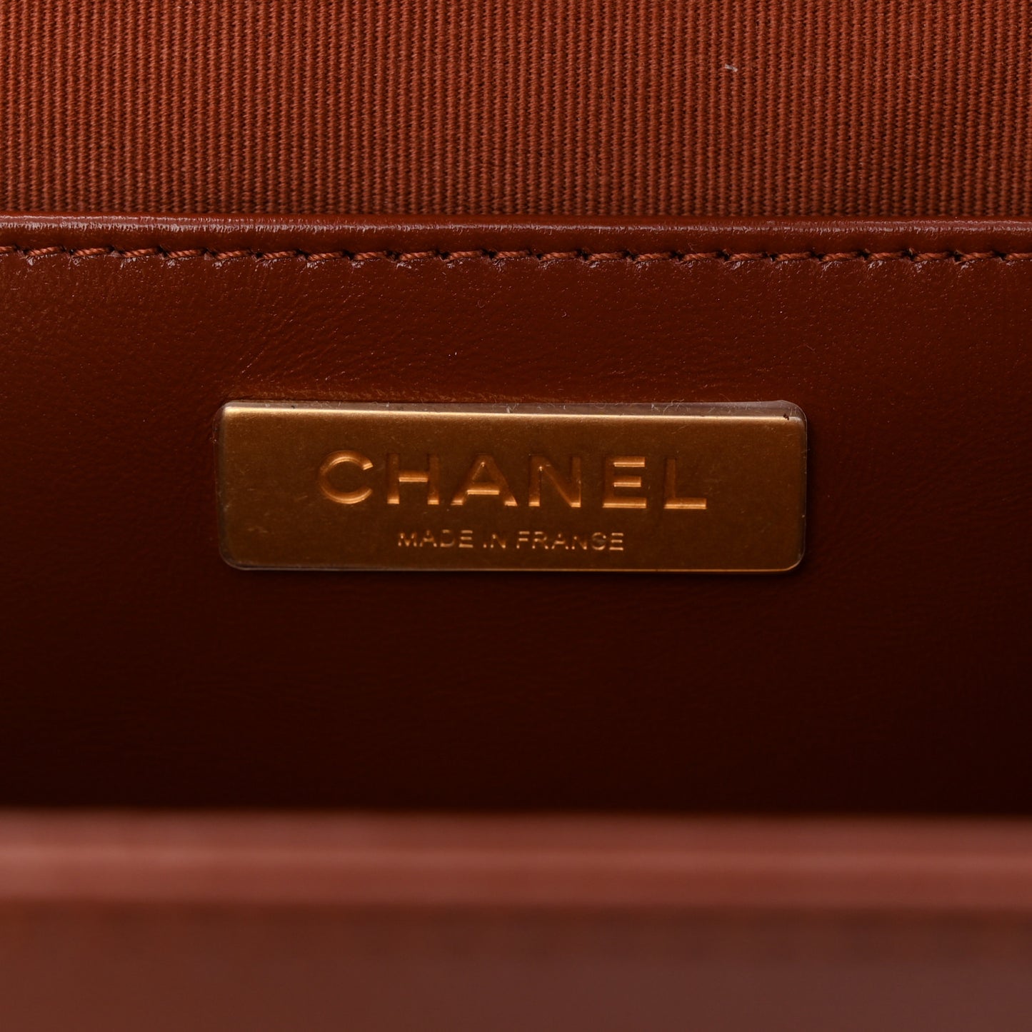 Shiny Lambskin Quilted Mini Cocodoc Top Handle Bag Brown