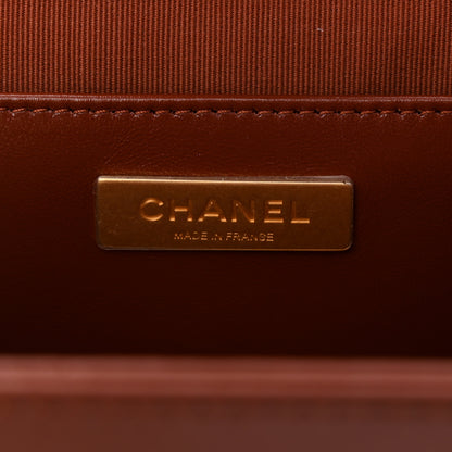 Chanel Shiny Lambskin Quilted Mini Cocodoc Top Handle Bag Brown 6 of 10