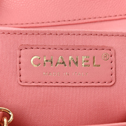 Chanel Shiny Caviar Quilted Small Pockets Drawstring Backpack Pink 6 of 10