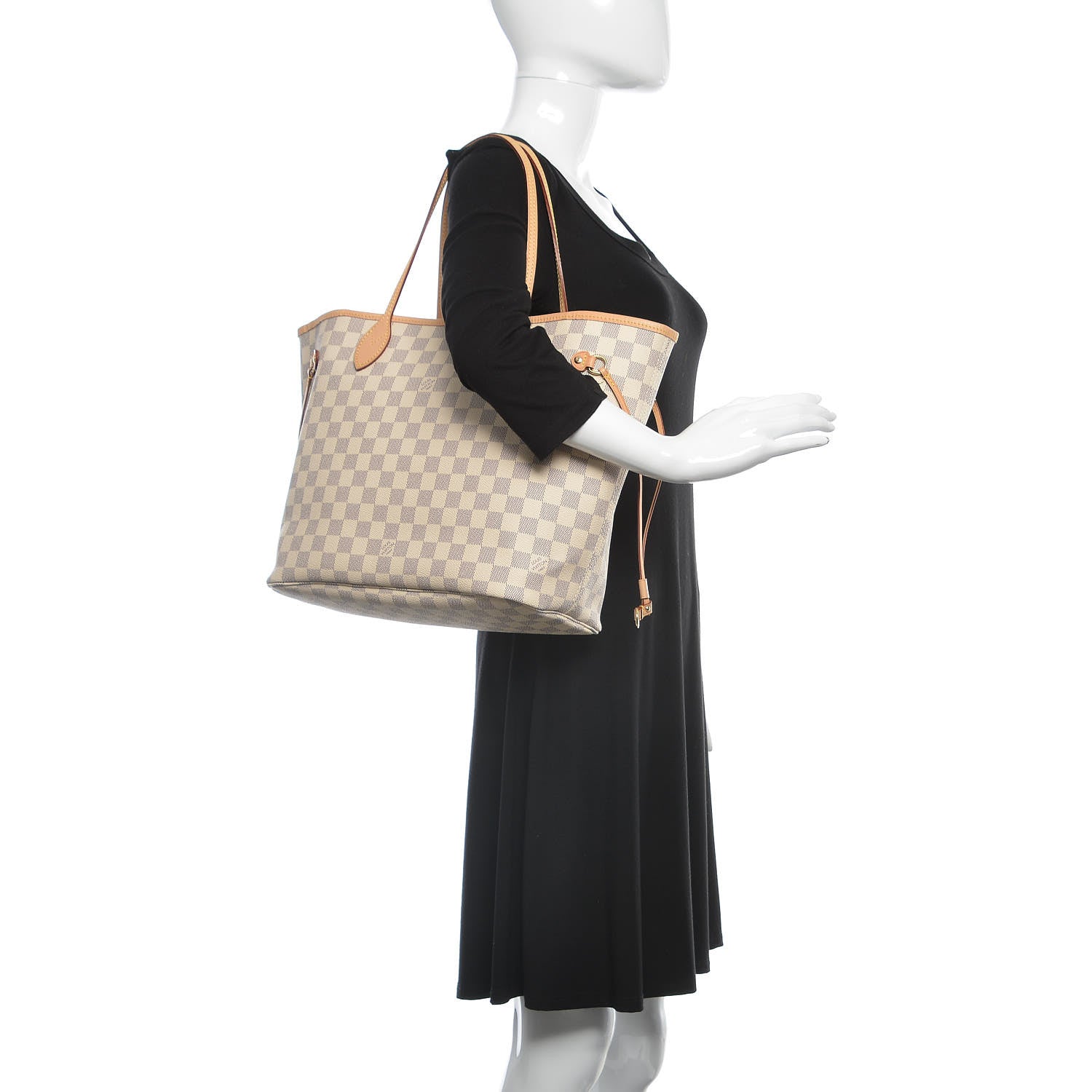 Louis Vuitton Damier Azur Neo Neverfull MM Rose Ballerine 2 of 12