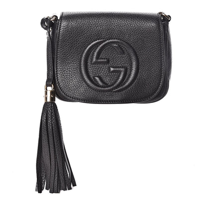 Gucci Pebbled Calfskin Small Soho Flap Crossbody Black 1 of 10